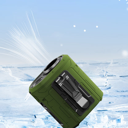 Преносим вентилатор Techsuit Z14 с външна батерия 5000mAh, Зелен