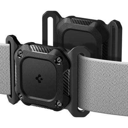 Яка за домашни любимци със стойка Spigen Tough Armor за Apple AirTag, черна